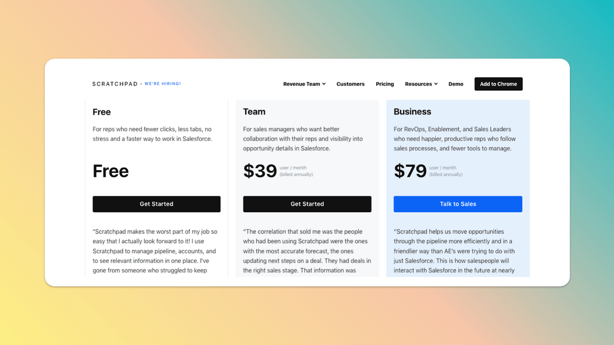 Scratchpad Ai Sales Tools Pricing