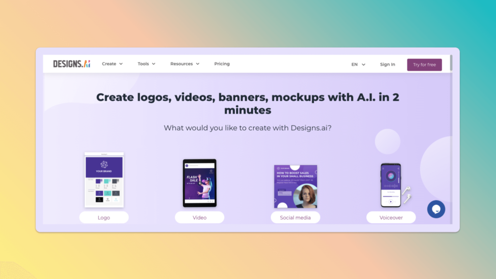 Design Ai Video Maker, Logo Maker and more