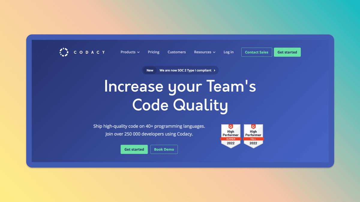 Codacy Code Quality Software 